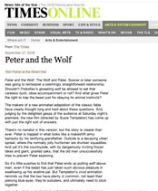 the times review of peter and the wolf